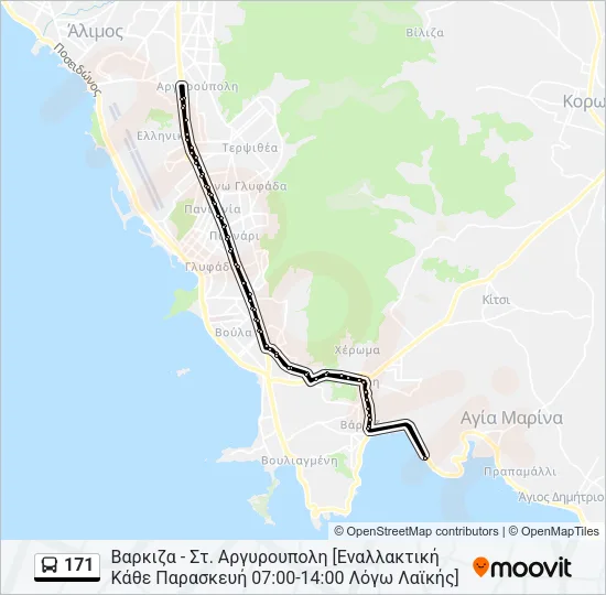 171 Bus Line Map