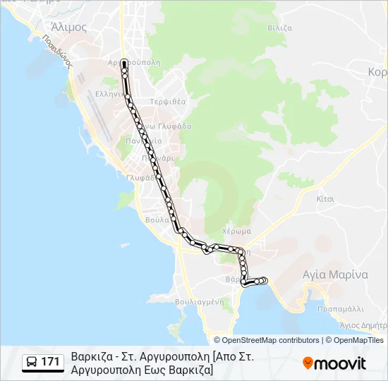 171 Bus Line Map