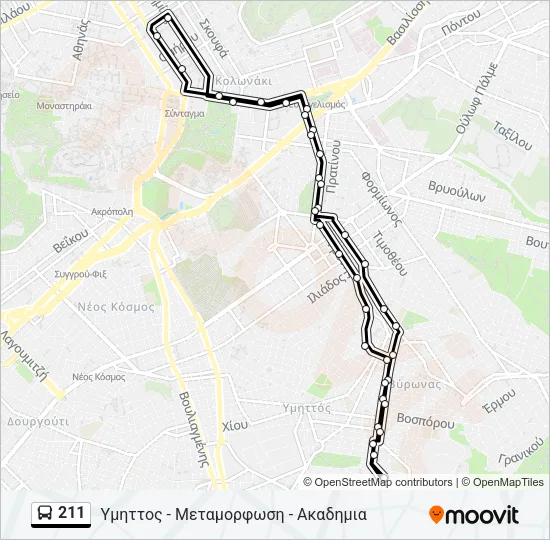 211 Bus Line Map