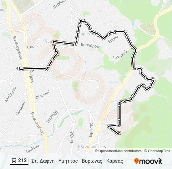 212 Bus Line Map