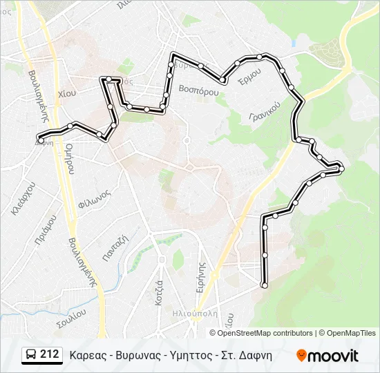 212 Bus Line Map