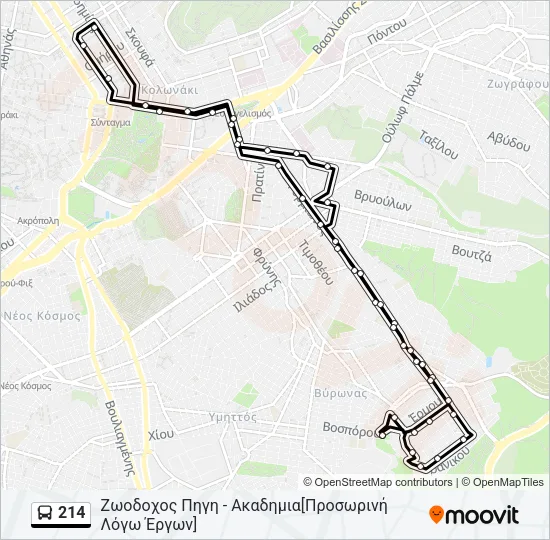 214 Bus Line Map