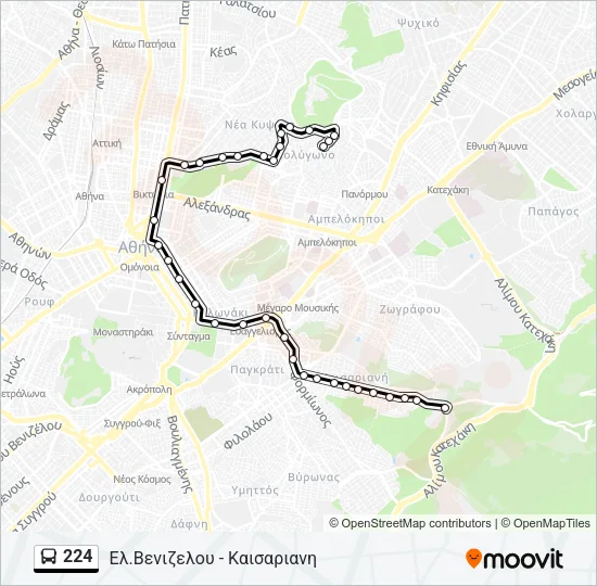 224 Bus Line Map