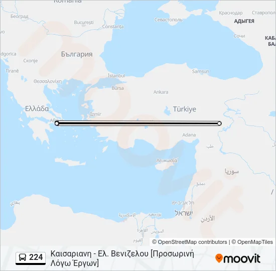 224 Bus Line Map