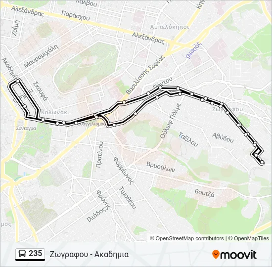 235 Bus Line Map