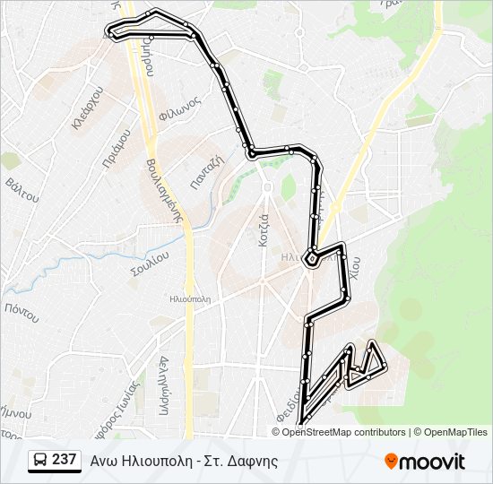 Χάρτης Γραμμής 237 λεωφορείο