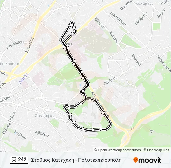 242 Bus Line Map