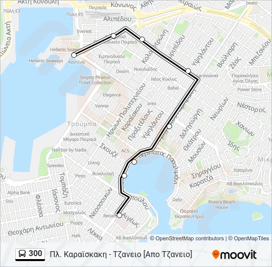300 Bus Line Map