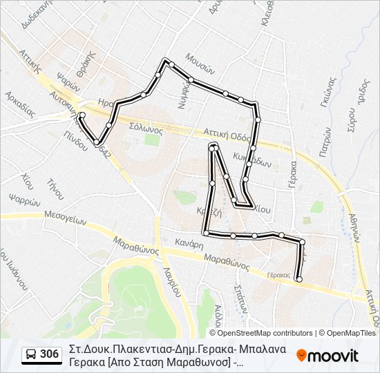 306 bus Line Map