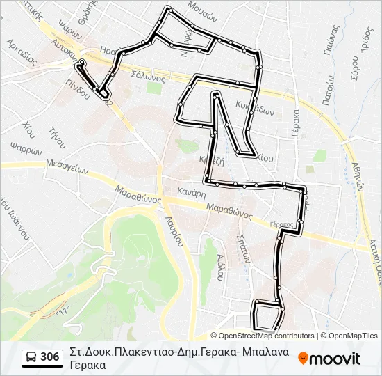 306 Bus Line Map
