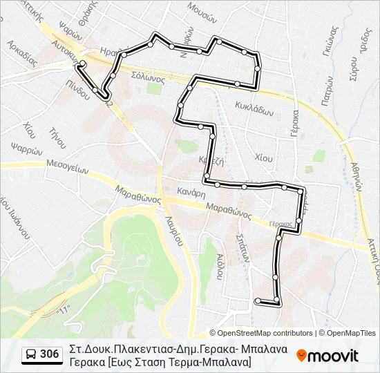 306 Bus Line Map