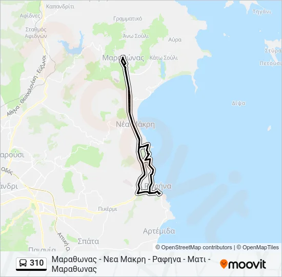 310 Bus Line Map