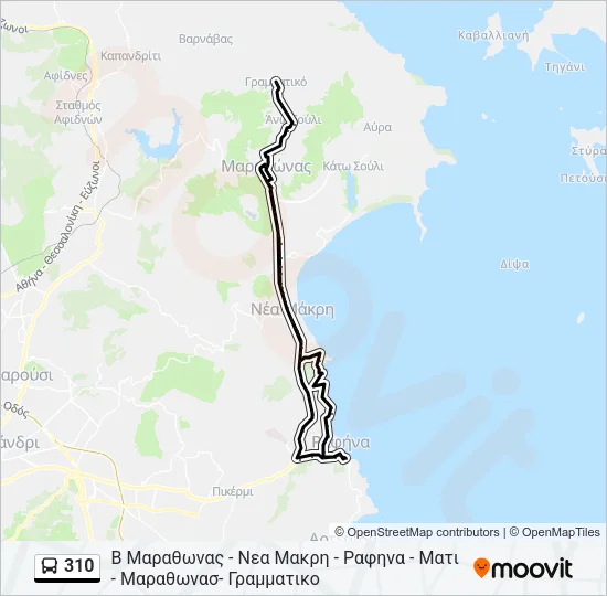 310 Bus Line Map