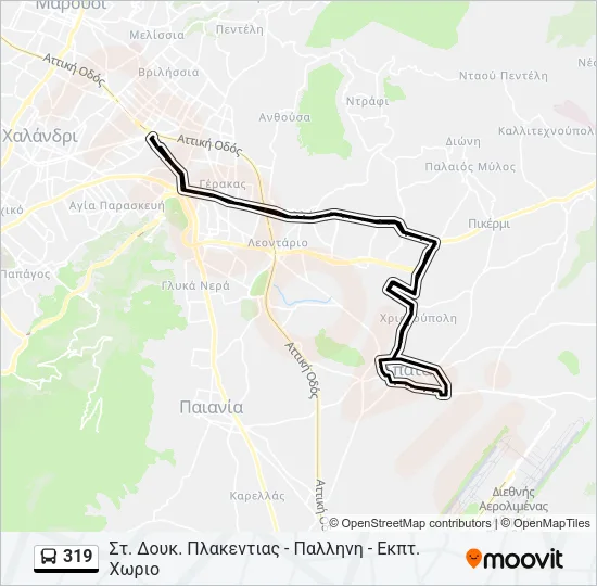319 Bus Line Map