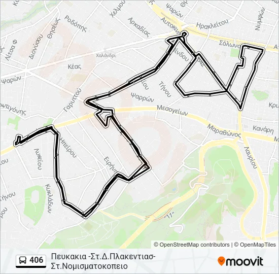 406 Bus Line Map