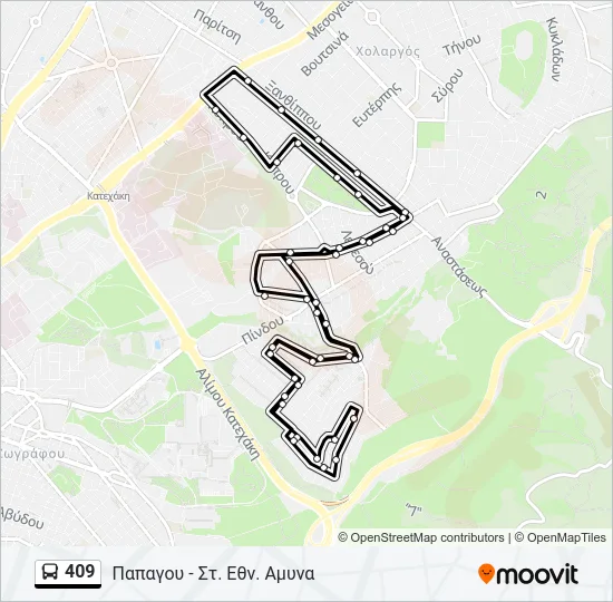 409 Bus Line Map