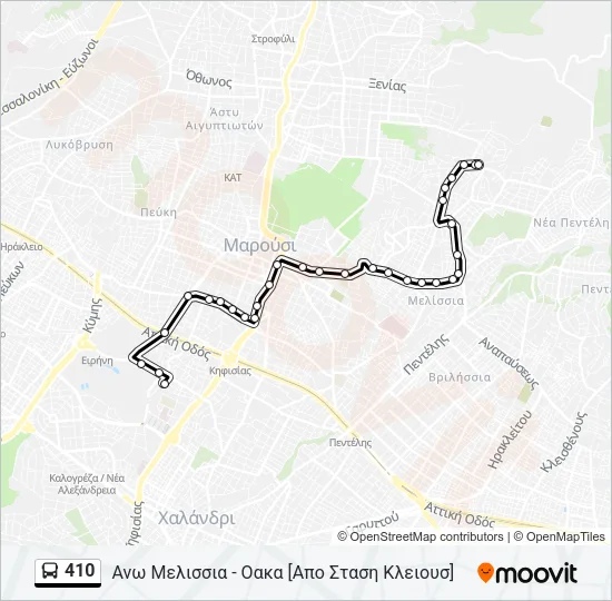 410 Bus Line Map