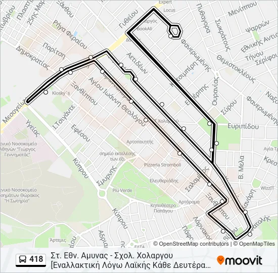 418 Bus Line Map