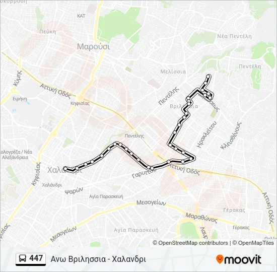 447 Bus Line Map