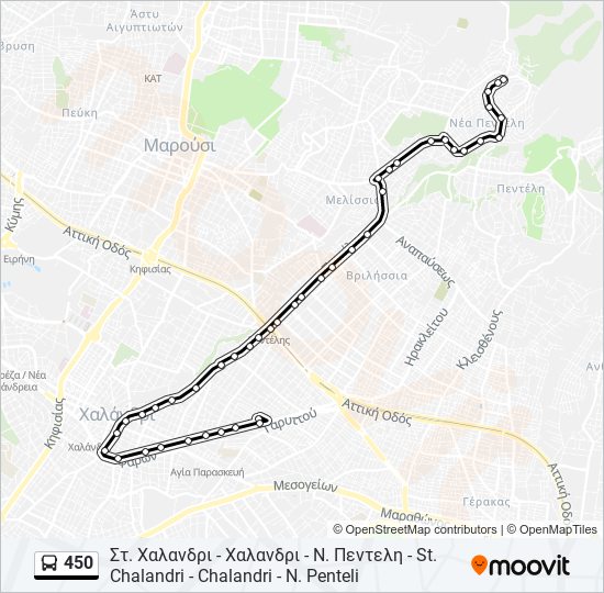 450 bus Line Map