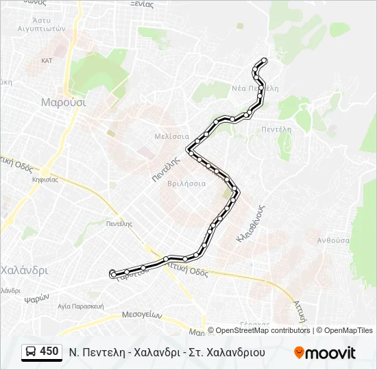 450 Bus Line Map