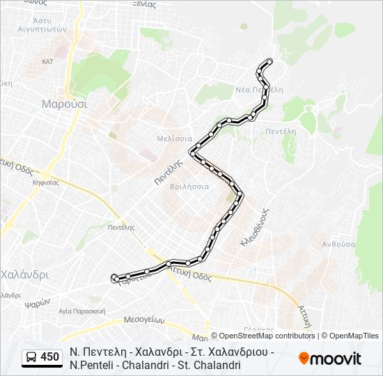 450 bus Line Map