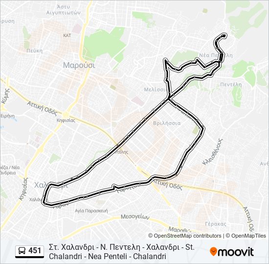 451 bus Line Map