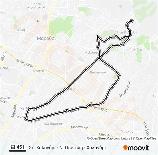 451 Bus Line Map