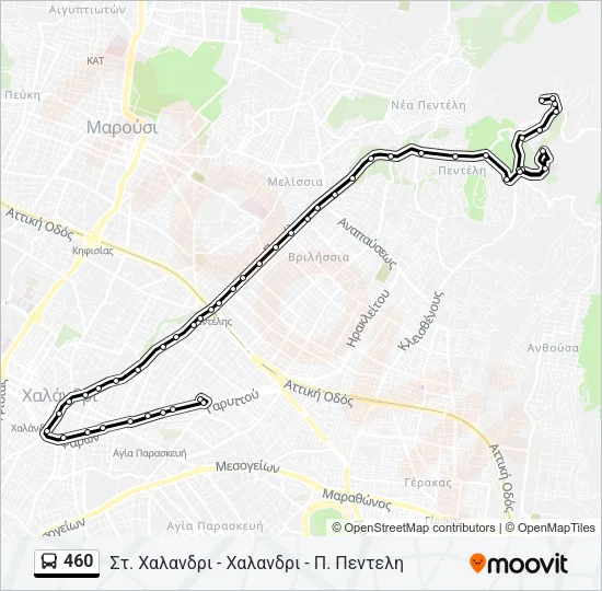 460 Bus Line Map