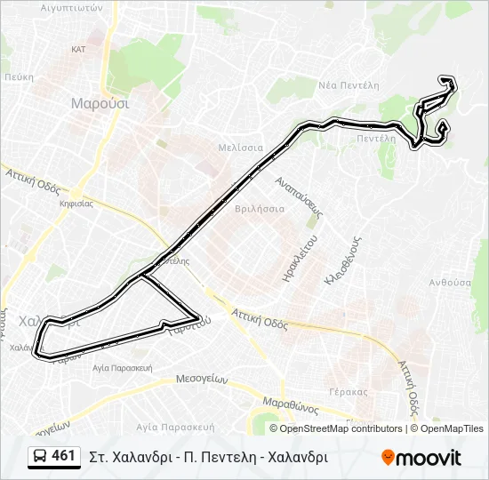 461 Bus Line Map
