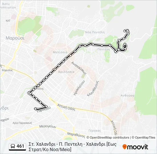461 Bus Line Map