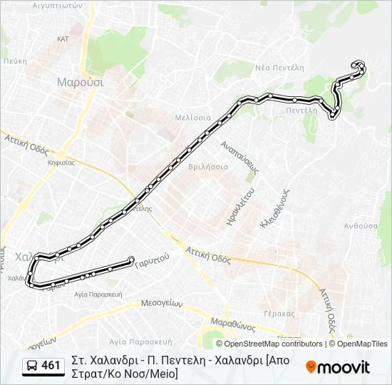 461 Bus Line Map
