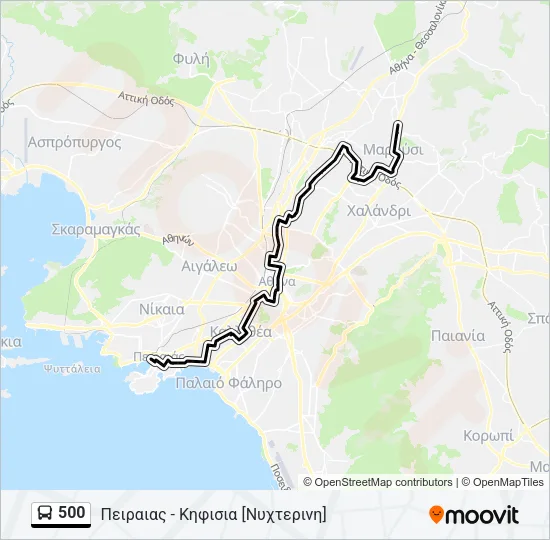 500 Bus Line Map