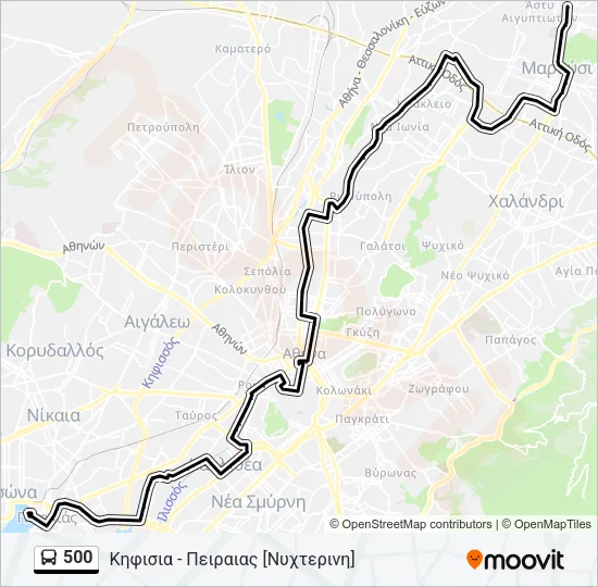 500 Bus Line Map