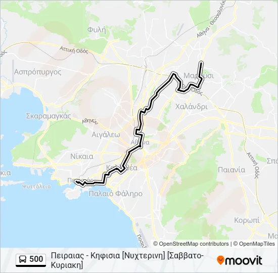 500 Bus Line Map