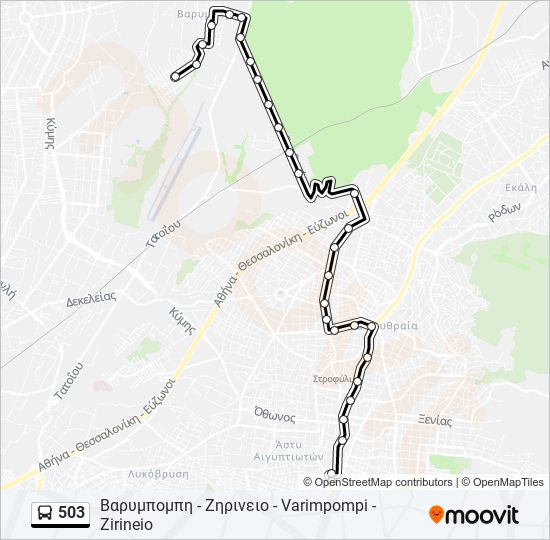 503 bus Line Map