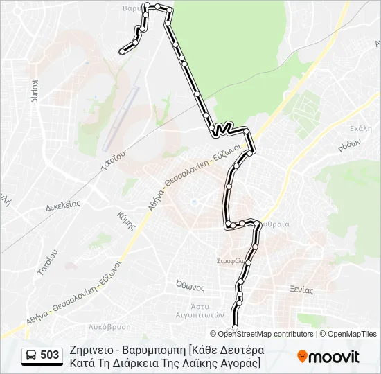 503 Bus Line Map