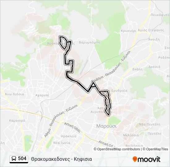 504 Bus Line Map