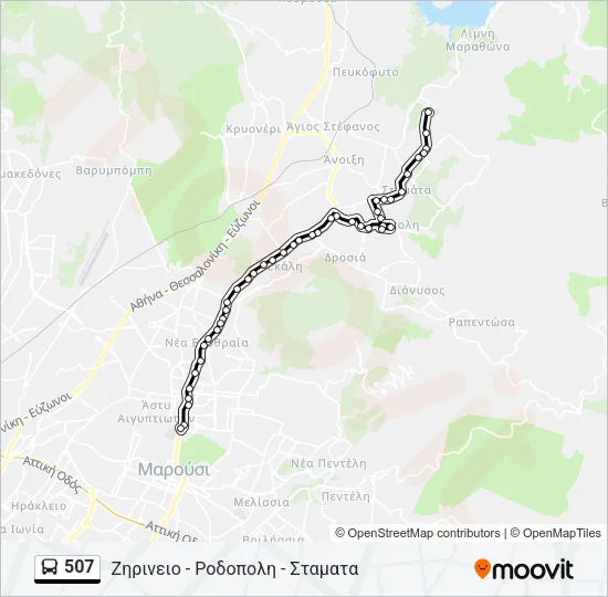 507 Bus Line Map