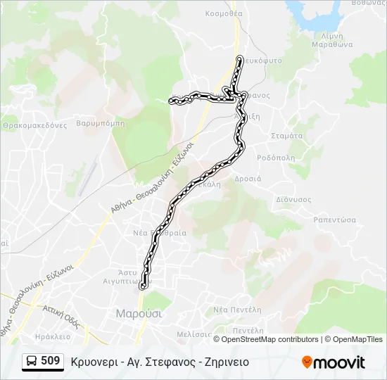 509 Bus Line Map