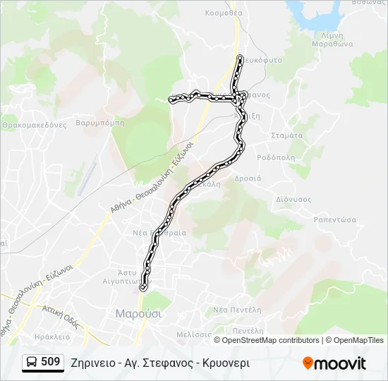 509 Bus Line Map