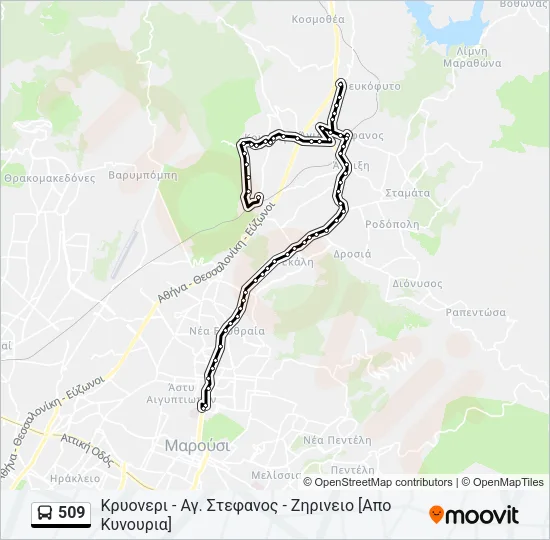 509 Bus Line Map
