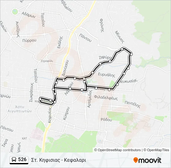 526 Bus Line Map