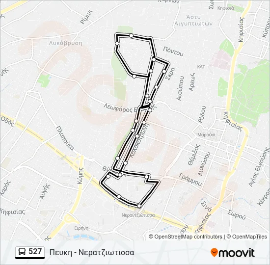 527 Bus Line Map