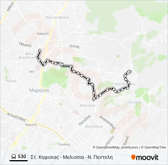 530 Bus Line Map