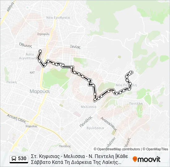 530 Bus Line Map