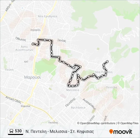 530 Bus Line Map