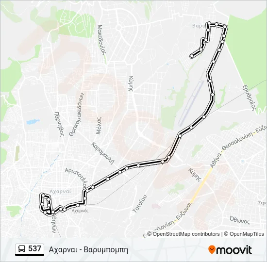 537 Bus Line Map
