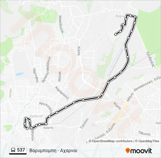 537 Bus Line Map