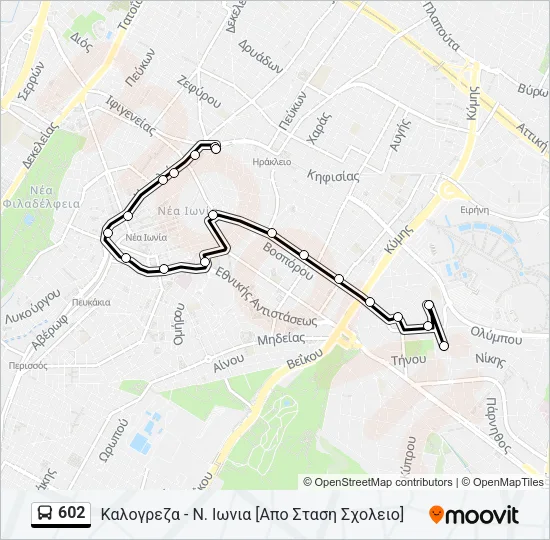 602 Bus Line Map